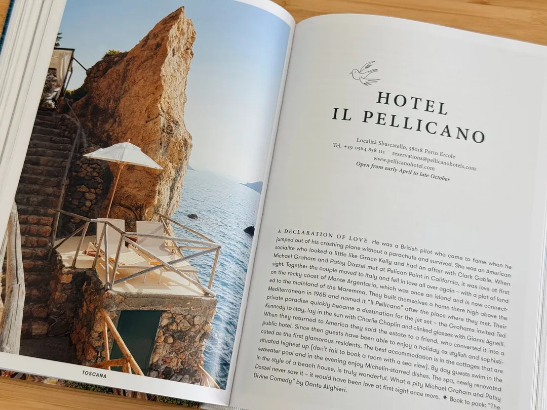 Hotel Il Pellicano: rocky cliff with steps down to the sea
